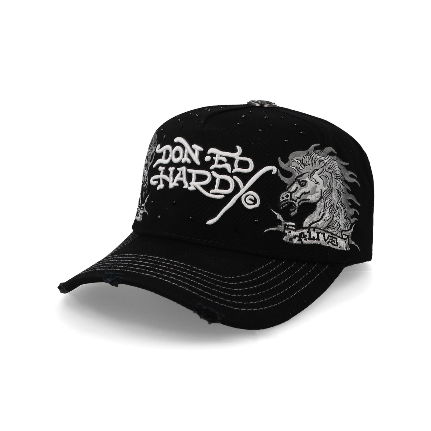 Gorra Ed Hardy Dead Alive Negro/Blanco