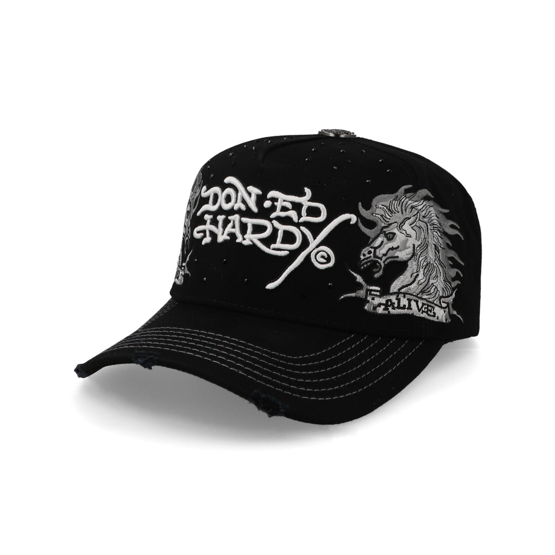 Gorra Ed Hardy Dead Alive Negro/Blanco