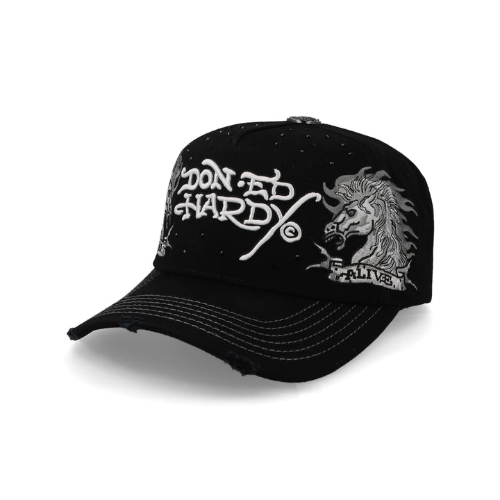Gorra Ed Hardy Dead Alive Negro/Blanco