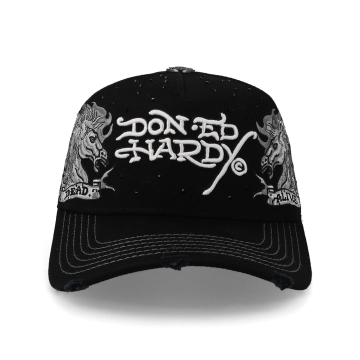 Gorra Ed Hardy Dead Alive Negro/Blanco