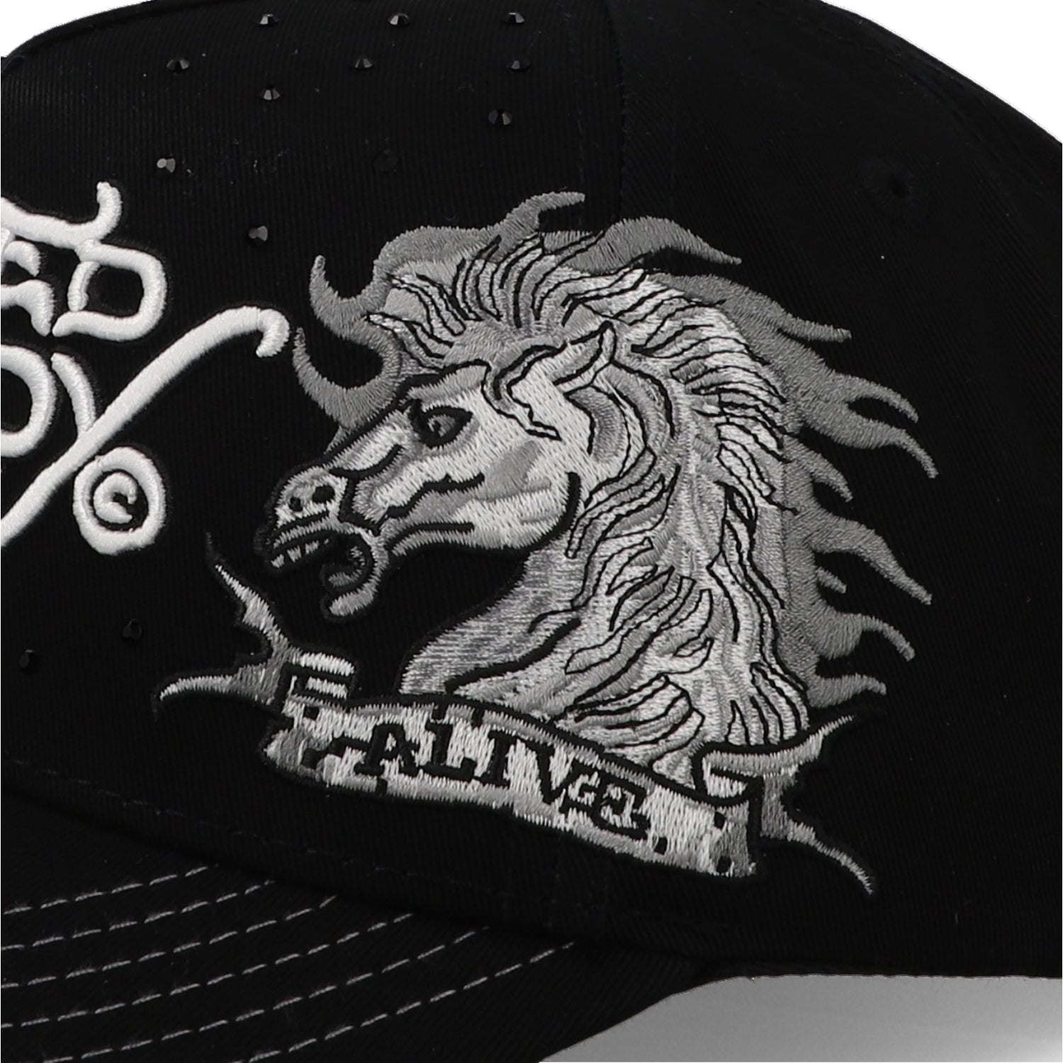 Gorra Ed Hardy Dead Alive Negro/Blanco