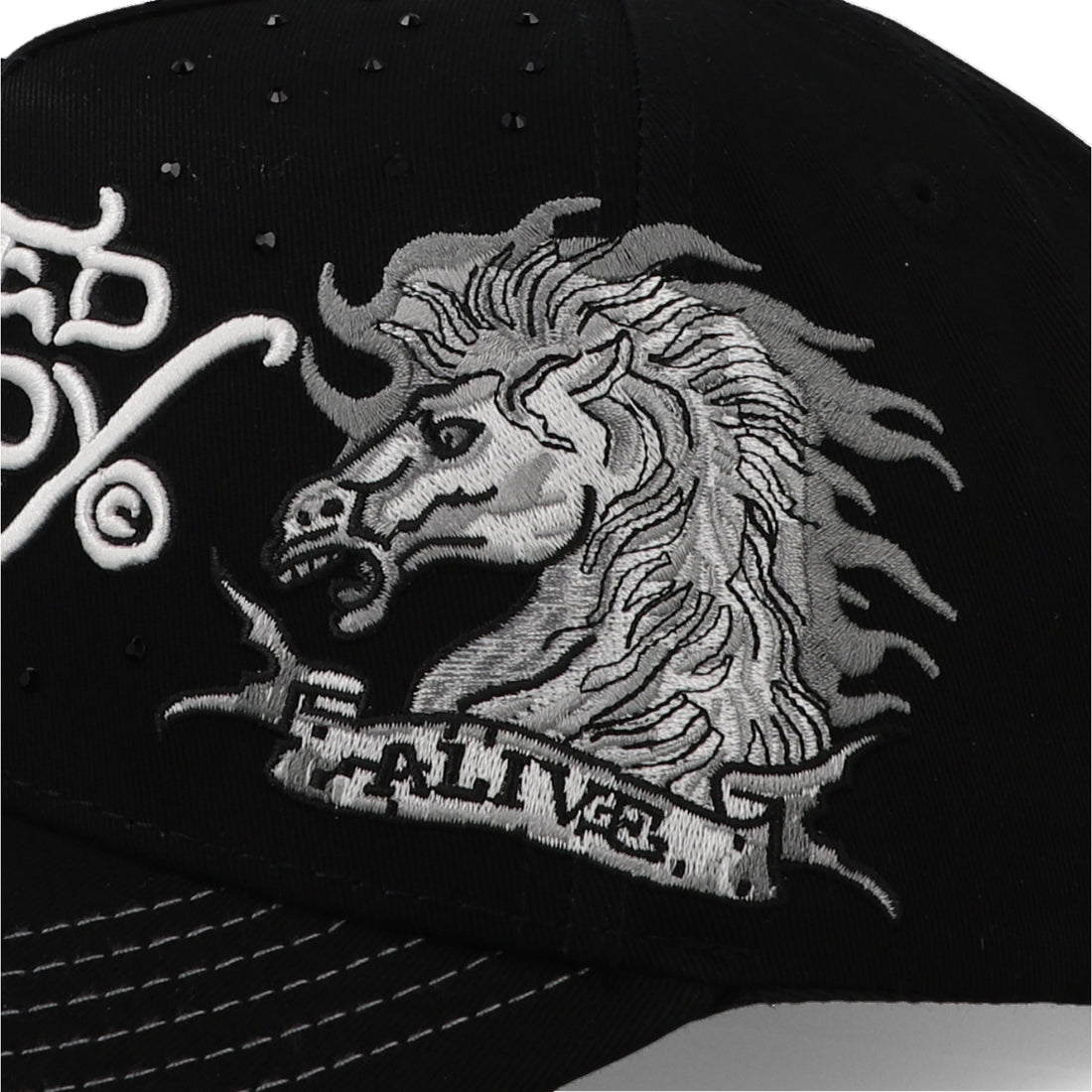Gorra Ed Hardy Dead Alive Negro/Blanco