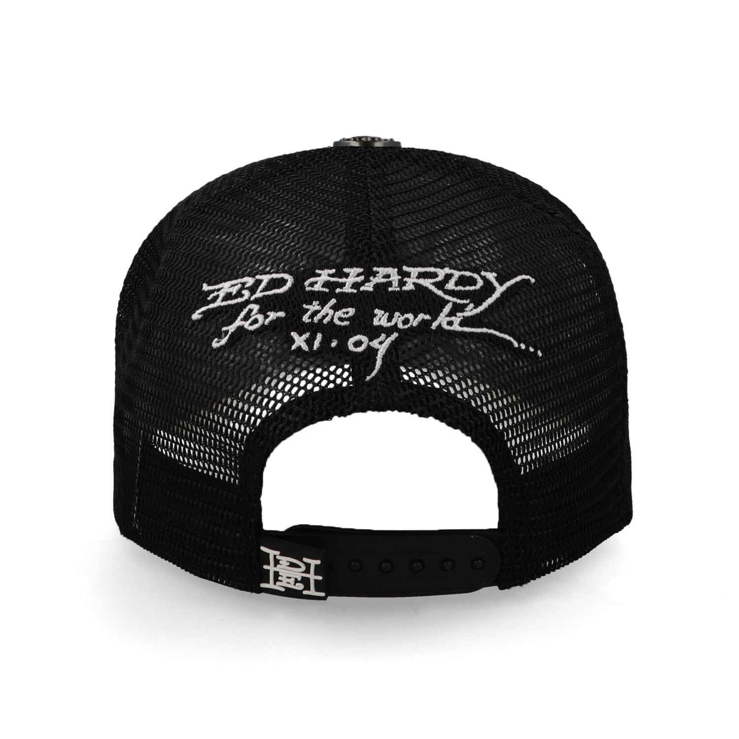 Gorra Ed Hardy Tiger And Eye Trucker Negro/Naranja