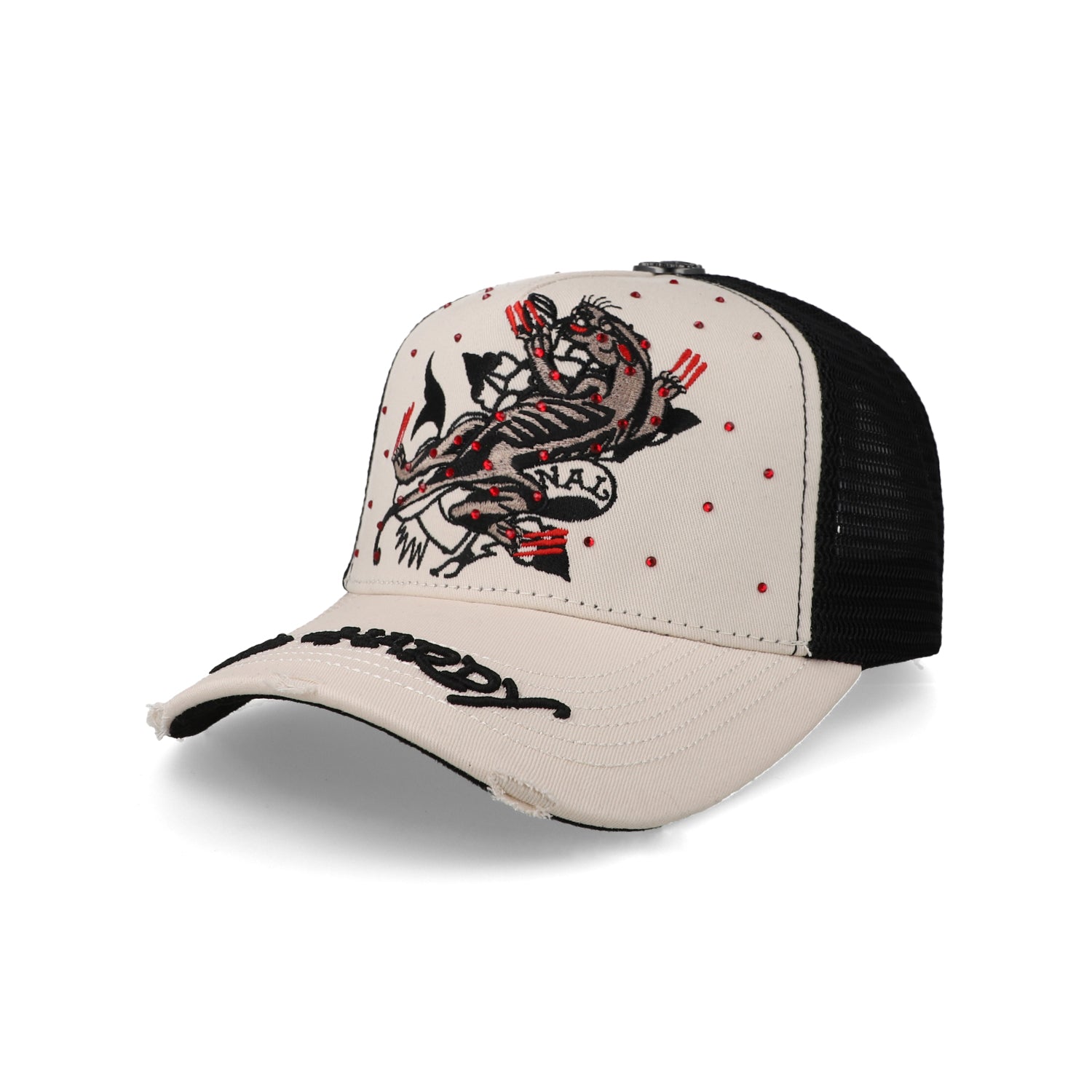 Gorra Ed Hardy Panther Love Trucker Crema