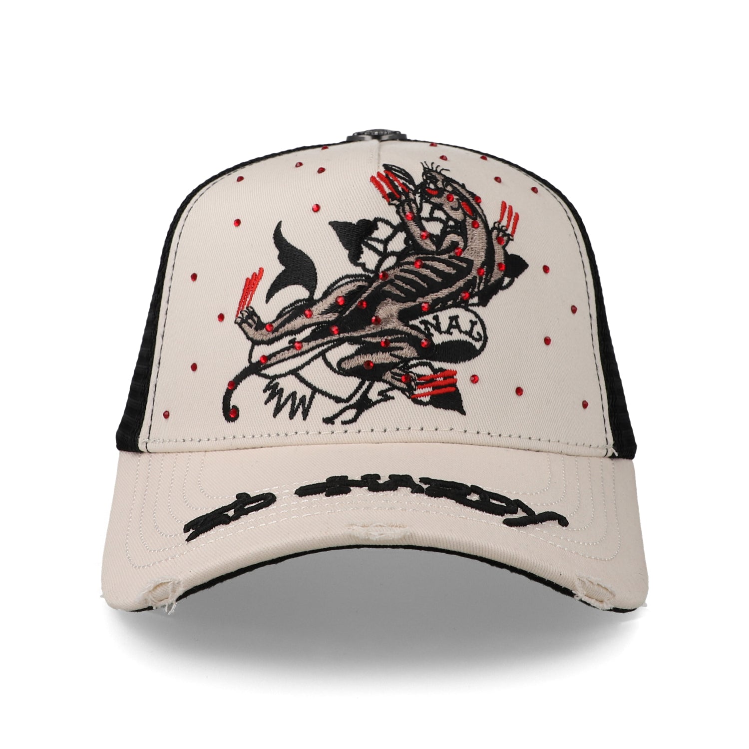Gorra Ed Hardy Panther Love Trucker Crema