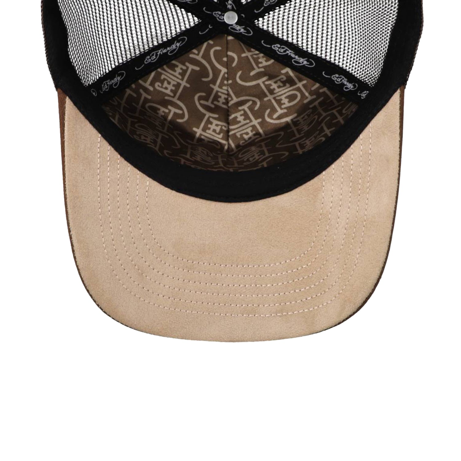 Gorra Ed Hardy Skull On Fire With Diamonds Café