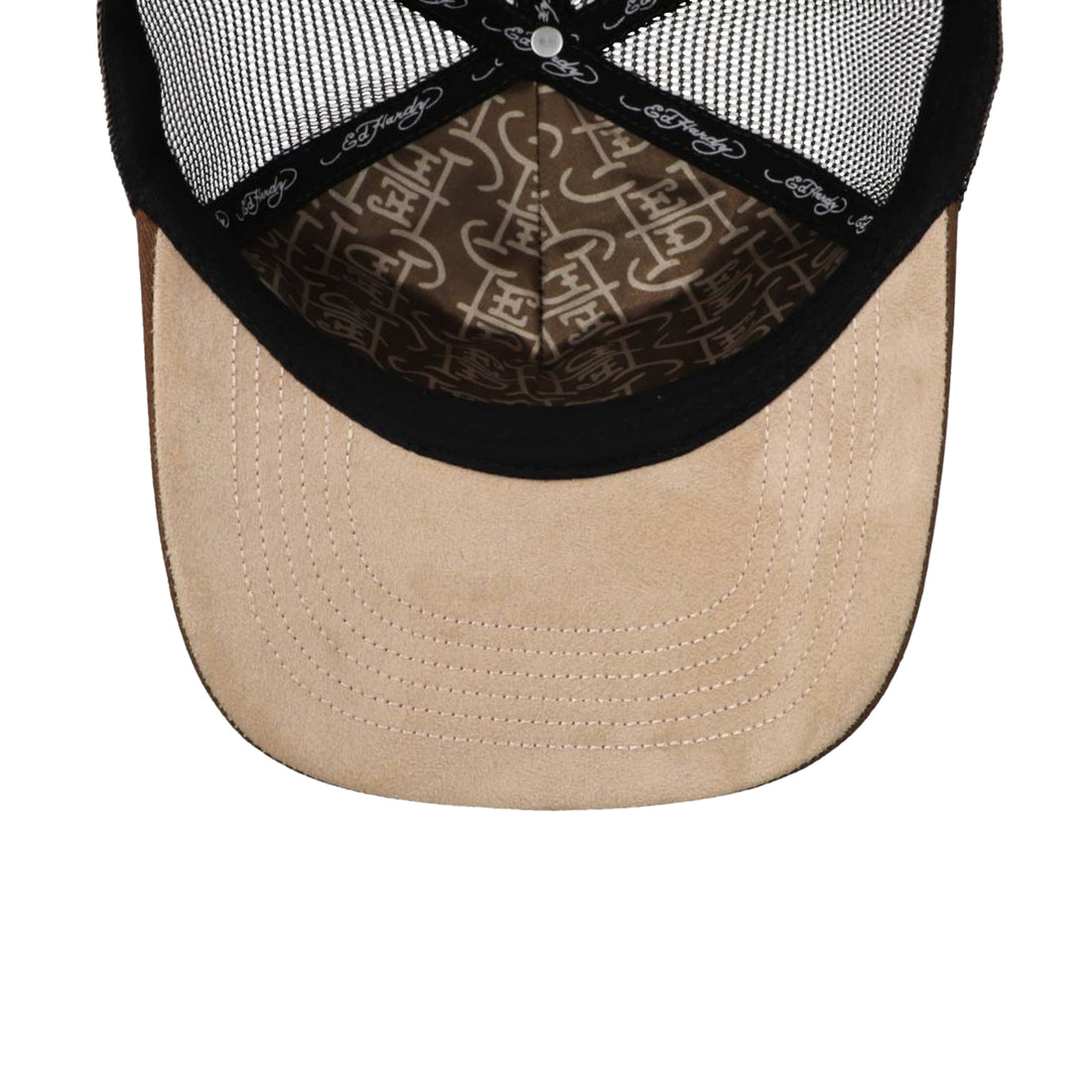 Gorra Ed Hardy Skull On Fire With Diamonds Café
