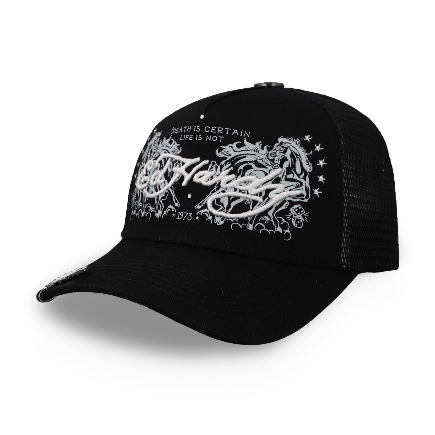 Gorra Ed Hardy Death Is Certain Negro