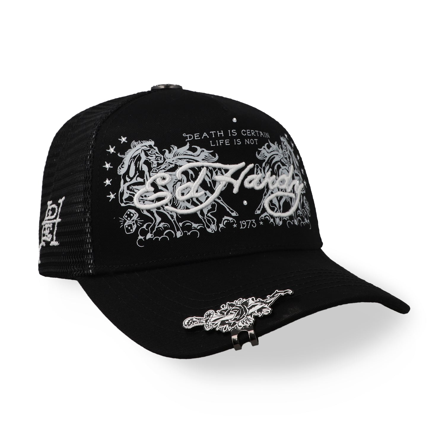 Gorra Ed Hardy Death Is Certain Negro
