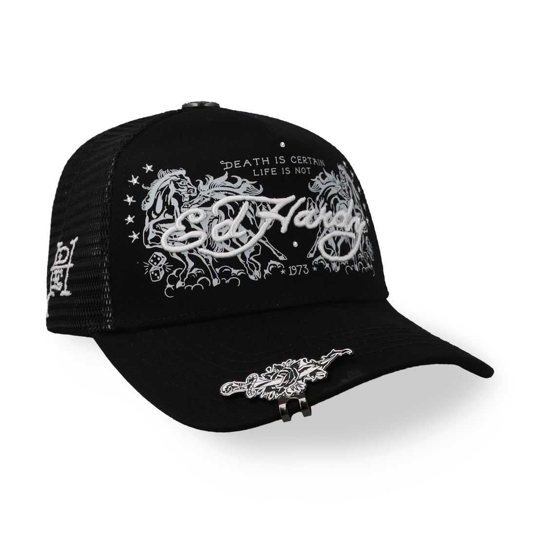 Gorra Ed Hardy Death Is Certain Negro