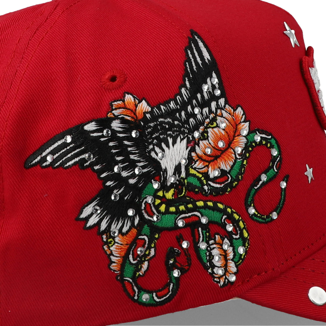 Gorra Ed Hardy Don Eagle Snake And Stars Roja