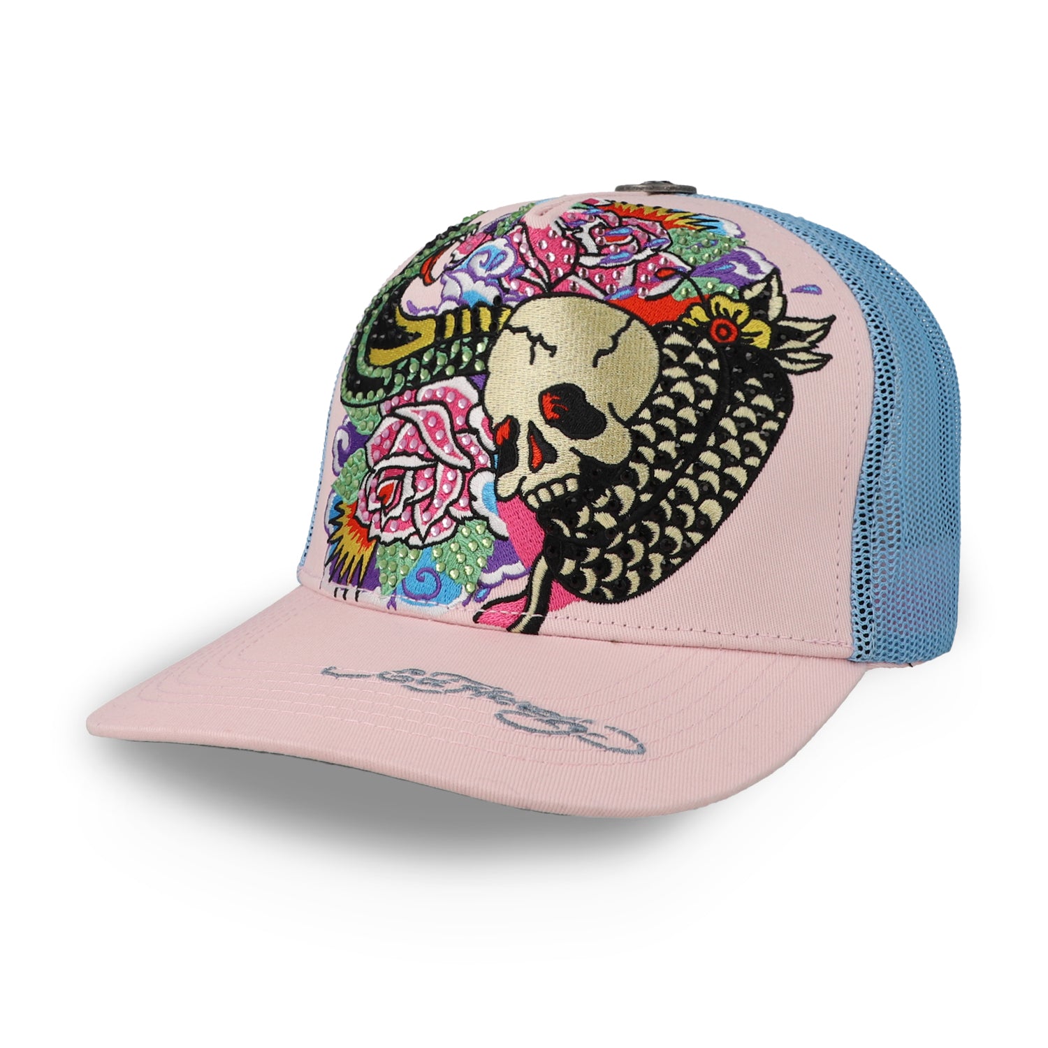 Gorra Ed Hardy Embroider Ed Rhinestone Cobra