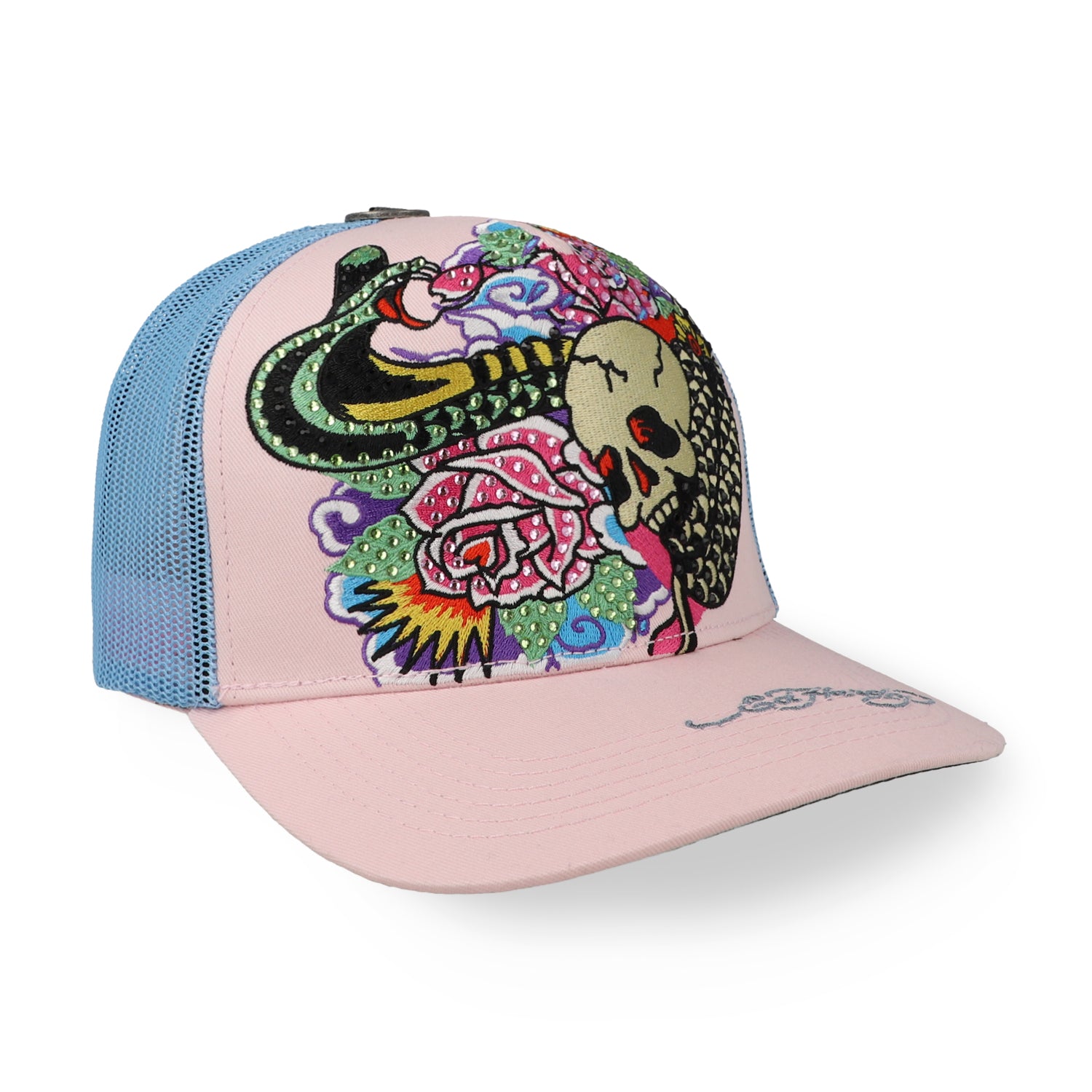 Gorra Ed Hardy Embroider Ed Rhinestone Cobra
